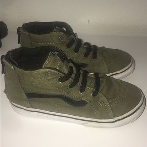 Kids Olive Green Vans